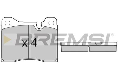 BP2221 BREMSI Комплект тормозных колодок, дисковый тормоз