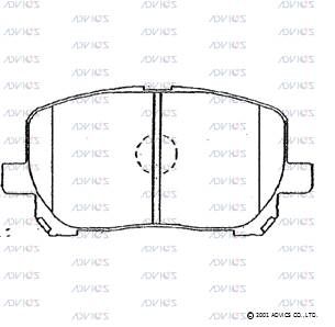 SN890 ADVICS Комплект тормозных колодок, дисковый тормоз