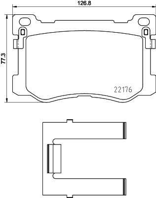 8DB355030501 HELLA Комплект тормозных колодок, дисковый тормоз