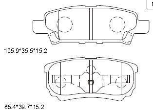 KD4730 ASIMCO Комплект тормозных колодок, дисковый тормоз