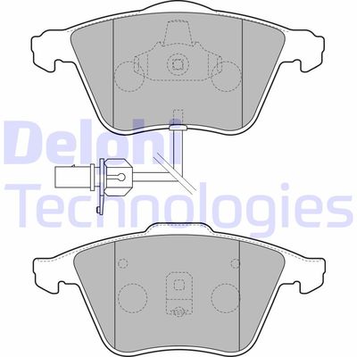 LP1825 DELPHI Комплект тормозных колодок, дисковый тормоз