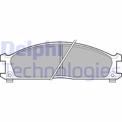 LP543 DELPHI Комплект тормозных колодок, дисковый тормоз