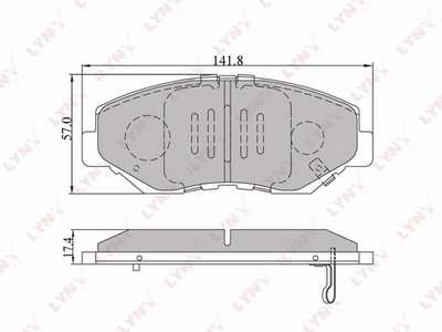 BD3404 LYNXauto Комплект тормозных колодок, дисковый тормоз