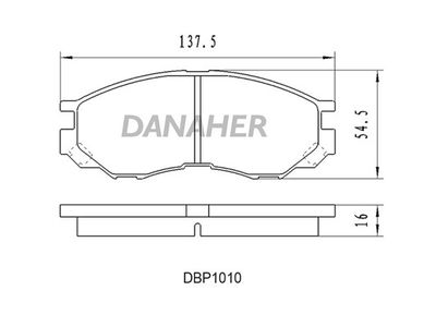DBP1010 DANAHER Комплект тормозных колодок, дисковый тормоз