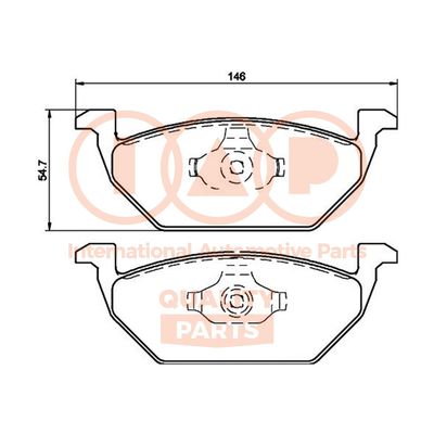 70450040 IAP QUALITY PARTS Комплект тормозных колодок, дисковый тормоз