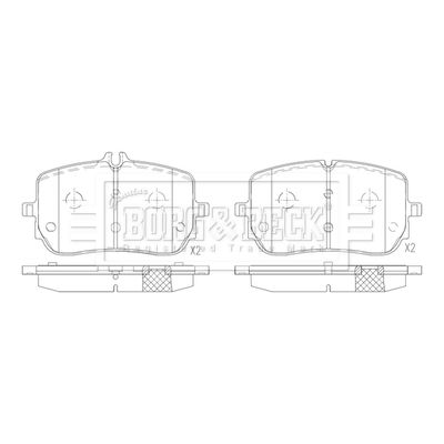 BBP2853 BORG & BECK Комплект тормозных колодок, дисковый тормоз