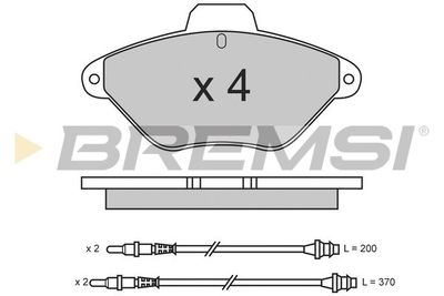 BP2564 BREMSI Комплект тормозных колодок, дисковый тормоз