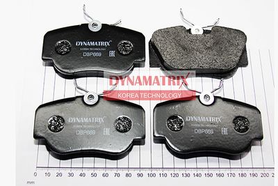 DBP669 DYNAMATRIX Комплект тормозных колодок, дисковый тормоз