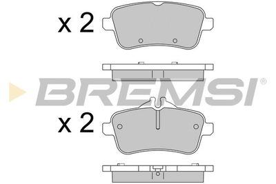 BP3539 BREMSI Комплект тормозных колодок, дисковый тормоз