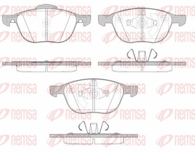 108215 REMSA Комплект тормозных колодок, дисковый тормоз