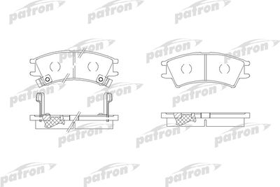 PBP1326 PATRON Комплект тормозных колодок, дисковый тормоз