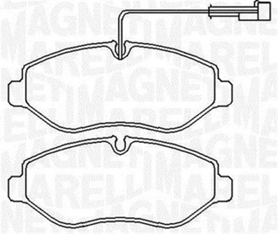 363916060650 MAGNETI MARELLI Комплект тормозных колодок, дисковый тормоз