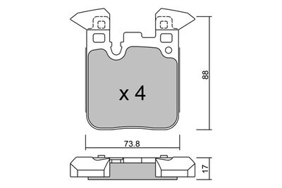 BPBM2014 AISIN Комплект тормозных колодок, дисковый тормоз