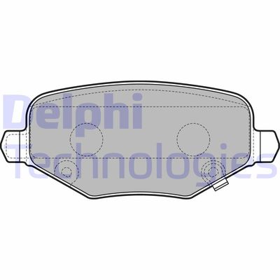 LP3296 DELPHI Комплект тормозных колодок, дисковый тормоз