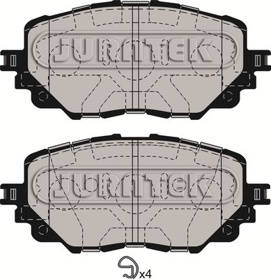 JCP8292 JURATEK Комплект тормозных колодок, дисковый тормоз