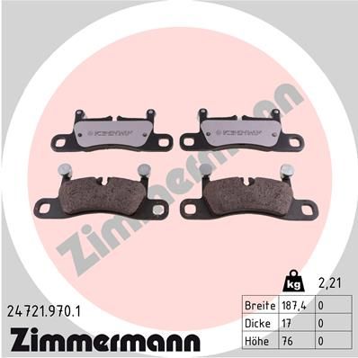 247219701 ZIMMERMANN Комплект тормозных колодок, дисковый тормоз