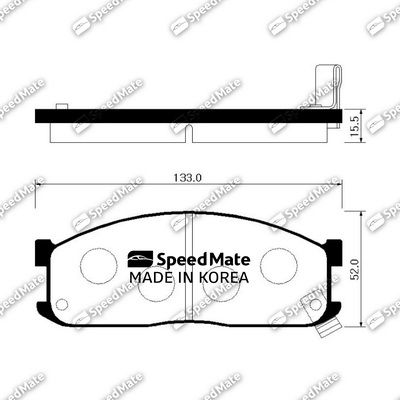 SMBPK001 SpeedMate Комплект тормозных колодок, дисковый тормоз