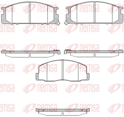 030612 REMSA Комплект тормозных колодок, дисковый тормоз