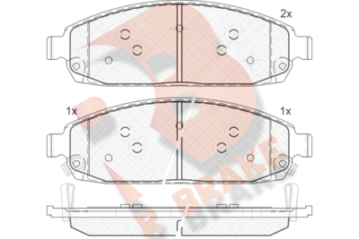 RB1713 R BRAKE Комплект тормозных колодок, дисковый тормоз