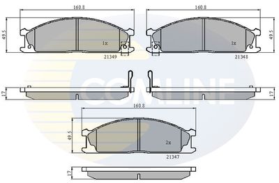 CBP3863 COMLINE Комплект тормозных колодок, дисковый тормоз