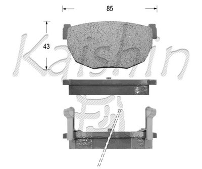 FK1099 KAISHIN Комплект тормозных колодок, дисковый тормоз