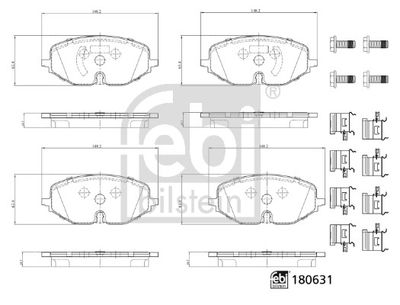 180631 FEBI BILSTEIN Комплект тормозных колодок, дисковый тормоз