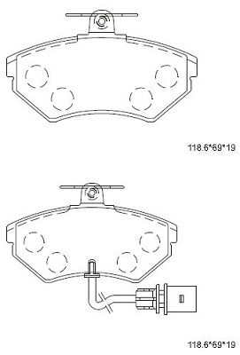 KD7527 ASIMCO Комплект тормозных колодок, дисковый тормоз