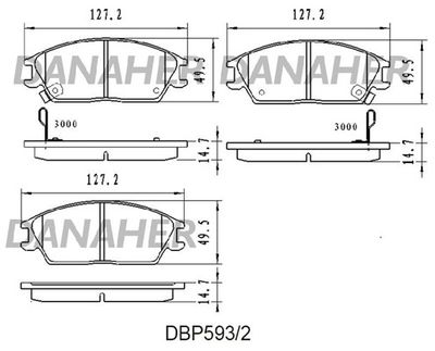 DBP5932 DANAHER Комплект тормозных колодок, дисковый тормоз