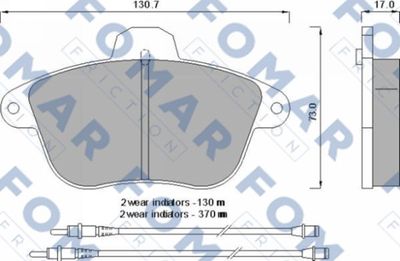 FO593481 FOMAR Friction Комплект тормозных колодок, дисковый тормоз