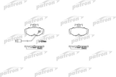 PBP915 PATRON Комплект тормозных колодок, дисковый тормоз