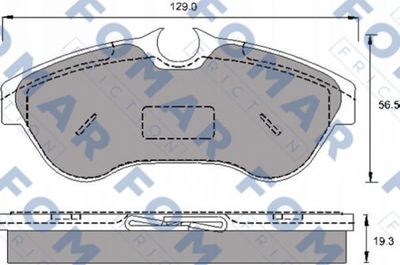 FO693681 FOMAR Friction Комплект тормозных колодок, дисковый тормоз