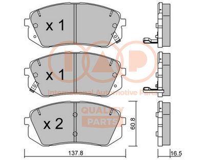 70421068P IAP QUALITY PARTS Комплект тормозных колодок, дисковый тормоз