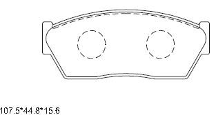 KD3747 ASIMCO Комплект тормозных колодок, дисковый тормоз