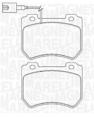 363916060423 MAGNETI MARELLI Комплект тормозных колодок, дисковый тормоз