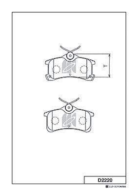 D2220 MK Kashiyama Комплект тормозных колодок, дисковый тормоз
