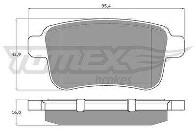 TX1585 TOMEX Brakes Комплект тормозных колодок, дисковый тормоз