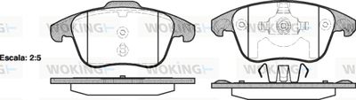 P1349300 WOKING Комплект тормозных колодок, дисковый тормоз