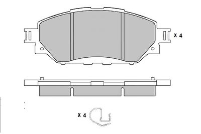 121731 E.T.F. Комплект тормозных колодок, дисковый тормоз