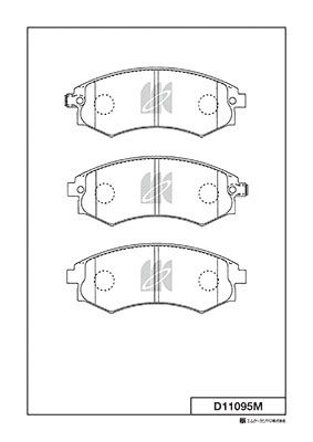 D11095M MK Kashiyama Комплект тормозных колодок, дисковый тормоз