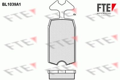 BL1039A1 FTE Комплект тормозных колодок, дисковый тормоз