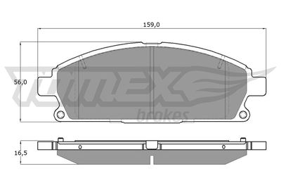 TX14201 TOMEX Brakes Комплект тормозных колодок, дисковый тормоз