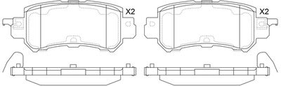 FP1624 FIT Комплект тормозных колодок, дисковый тормоз