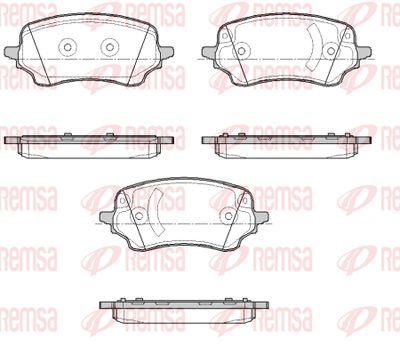 188500 REMSA Комплект тормозных колодок, дисковый тормоз