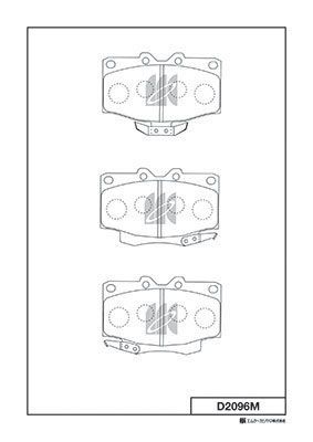 D2096M MK Kashiyama Комплект тормозных колодок, дисковый тормоз