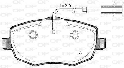 BPA109901 OPEN PARTS Комплект тормозных колодок, дисковый тормоз