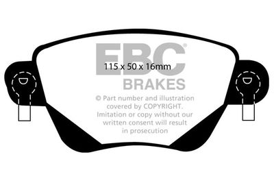DP1350 EBC Brakes Комплект тормозных колодок, дисковый тормоз