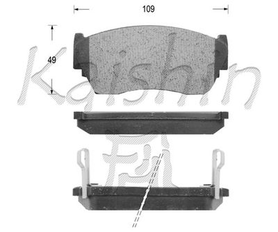 FK1158 KAISHIN Комплект тормозных колодок, дисковый тормоз