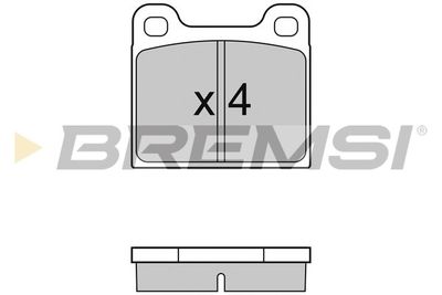 BP2096 BREMSI Комплект тормозных колодок, дисковый тормоз