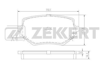 BS2612 ZEKKERT Комплект тормозных колодок, дисковый тормоз
