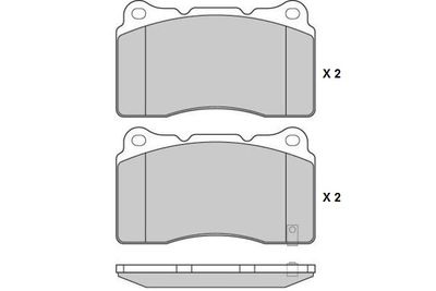 121157 E.T.F. Комплект тормозных колодок, дисковый тормоз